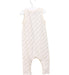 A Ivory Sleeveless Jumpsuits from Go Gently Nation in size 6-12M for girl. (Back View)