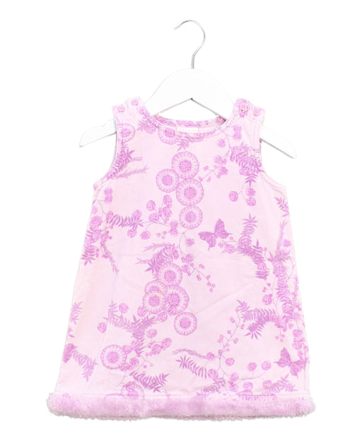 A Purple Sleeveless Dresses from Monsoon in size 6-12M for girl. (Front View)