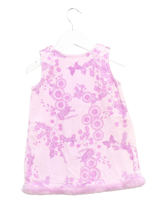 A Purple Sleeveless Dresses from Monsoon in size 6-12M for girl. (Back View)