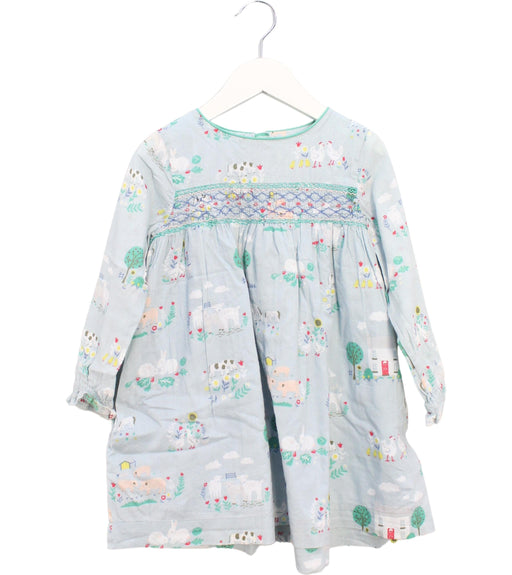 A Teal Long Sleeve Dresses from Boden in size 2T for girl. (Front View)