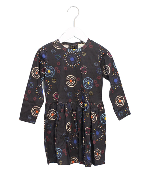 A Brown Long Sleeve Dresses from Wander & Wonder in size 3T for girl. (Front View)