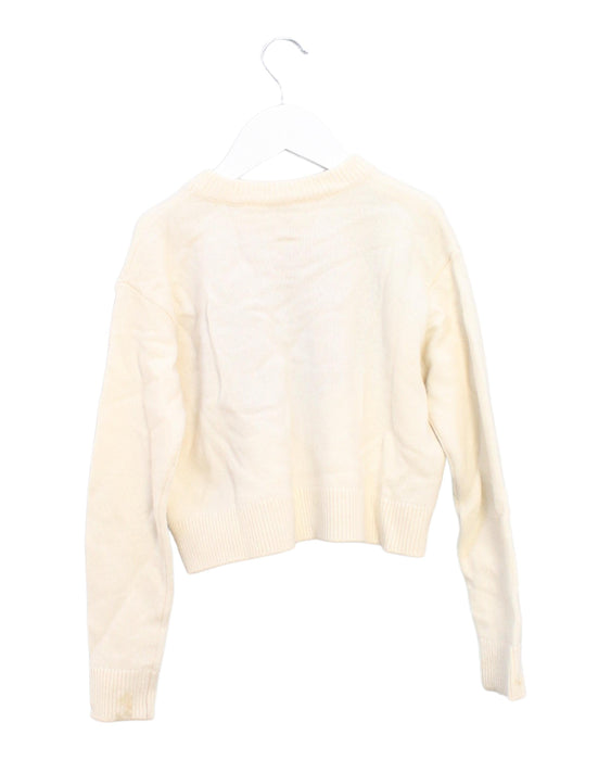 A Ivory Knit Sweaters from Dolce & Gabbana in size 7Y for girl. (Back View)