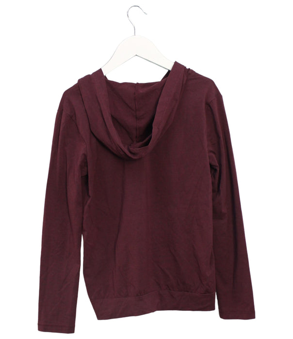 A Burgundy Long Sleeve Tops from IKKS in size 12Y for girl. (Back View)