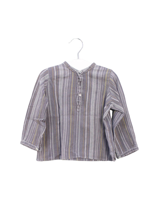 A Grey Long Sleeve Tops from Bonpoint in size 6-12M for boy. (Front View)