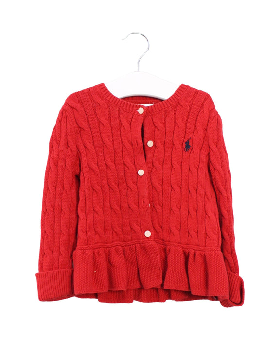 A Red Cardigans from Ralph Lauren in size 18-24M for girl. (Front View)