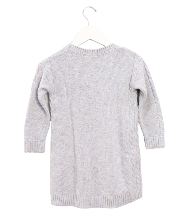 A Grey Sweater Dresses from The Little White Company in size 2T for girl. (Back View)