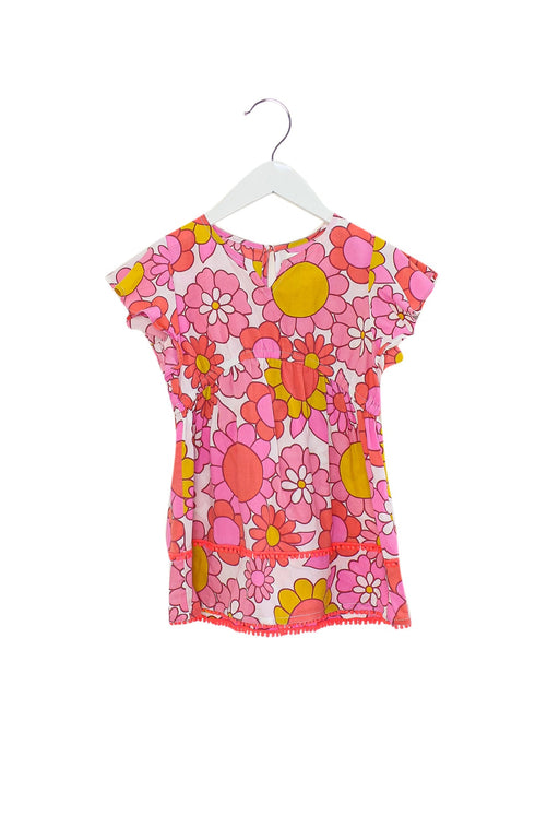 A Pink Short Sleeve Dresses from Boden in size 2T for girl. (Front View)