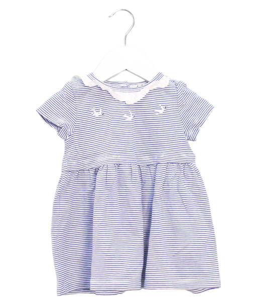 A Blue Short Sleeve Dresses from Cyrillus in size 6-12M for girl. (Front View)