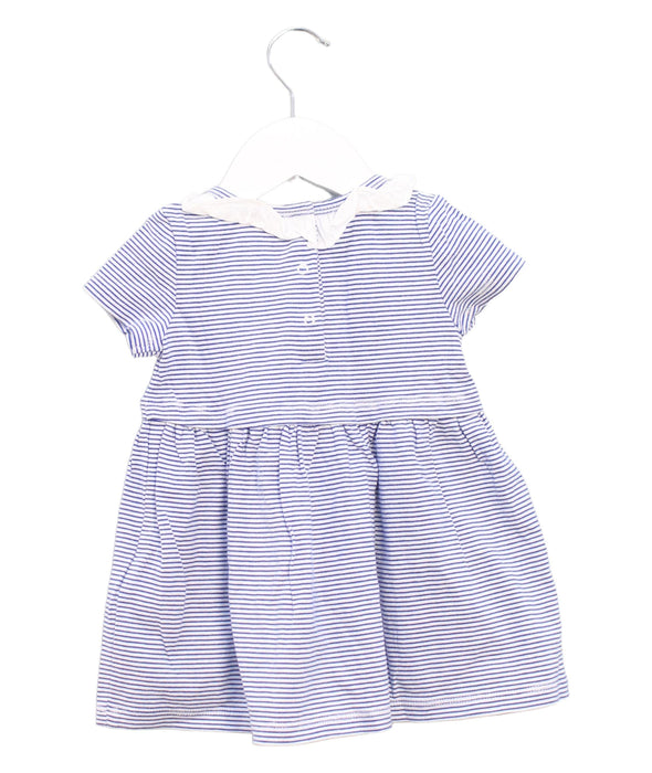 A Blue Short Sleeve Dresses from Cyrillus in size 6-12M for girl. (Back View)