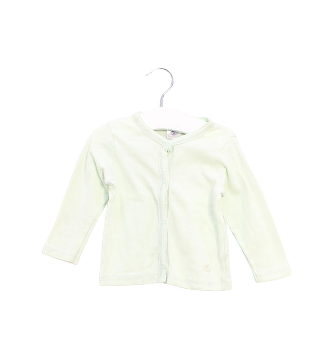 A Green Long Sleeve Tops from Petit Bateau in size 6-12M for girl. (Front View)