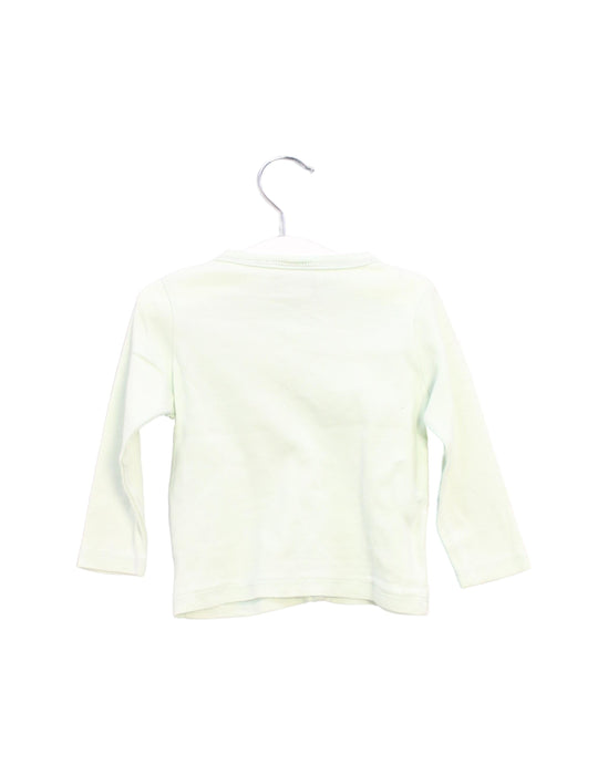 A Green Long Sleeve Tops from Petit Bateau in size 6-12M for girl. (Back View)