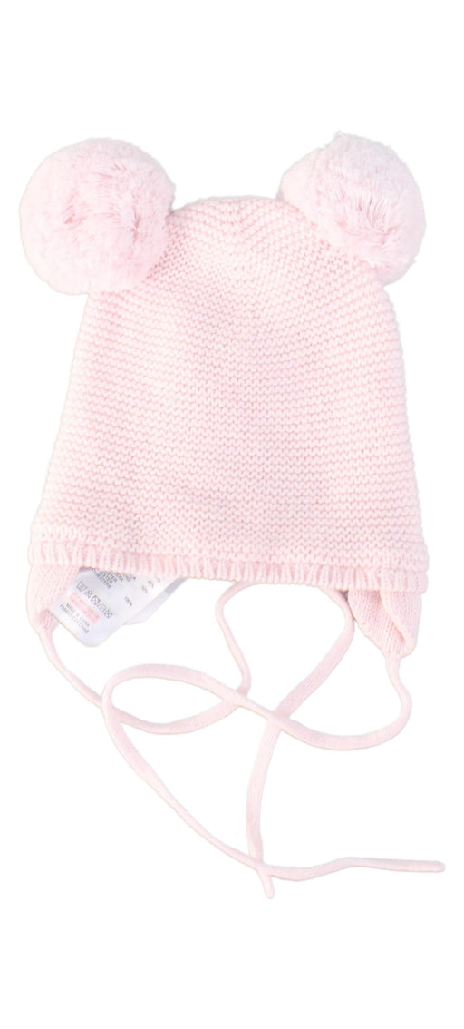 A Pink Winter Hats from Jacadi in size 0-3M for girl. (Front View)