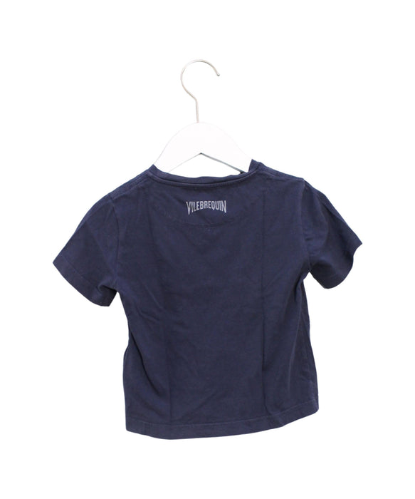 A Navy Short Sleeve T Shirts from Vilebrequin in size 4T for boy. (Back View)