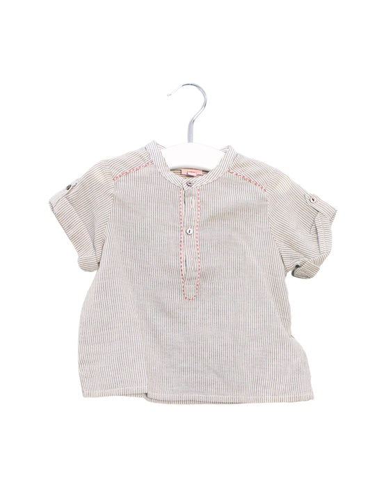 A Grey Short Sleeve Tops from Bonpoint in size 6-12M for boy. (Front View)