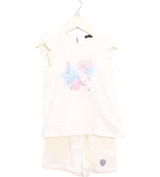 A White Shorts Sets from Ferrari in size 3T for girl. (Front View)