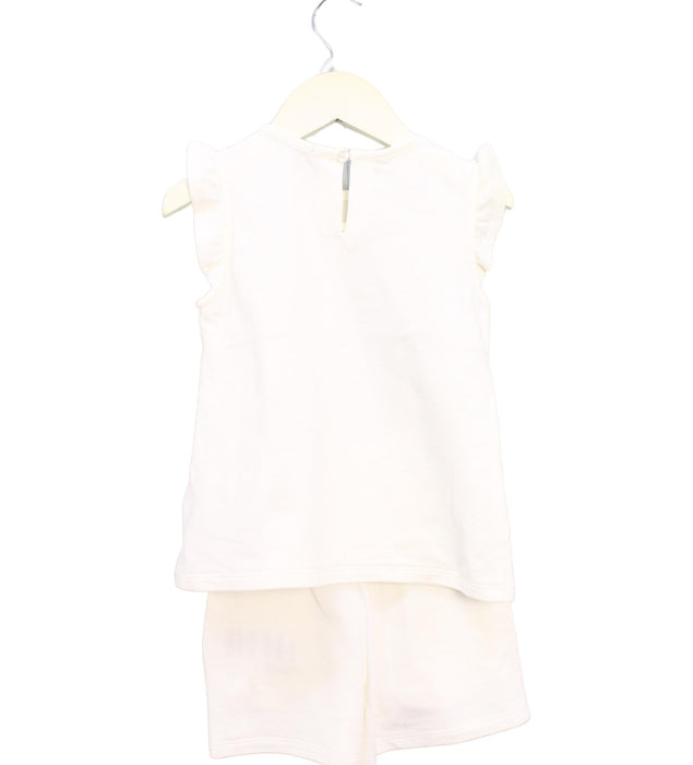 A White Shorts Sets from Ferrari in size 3T for girl. (Back View)