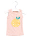 A Pink Sleeveless Tops from Nature Baby in size 3-6M for girl. (Front View)