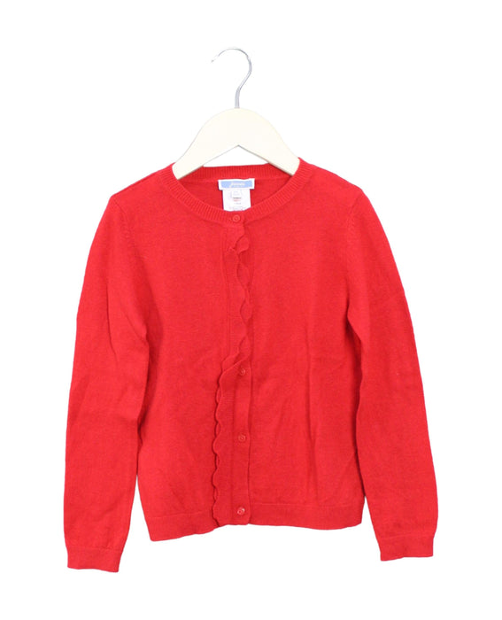 A Red Cardigans from Jacadi in size 6T for girl. (Front View)