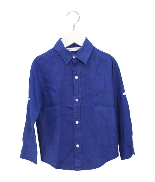 A Blue Shirts from Janie & Jack in size 3T for boy. (Front View)