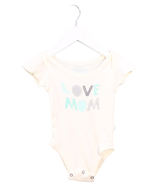 A Ivory Short Sleeve Bodysuits from Finn + Emma in size 0-3M for neutral. (Front View)