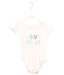 A Ivory Short Sleeve Bodysuits from Finn + Emma in size 0-3M for neutral. (Front View)