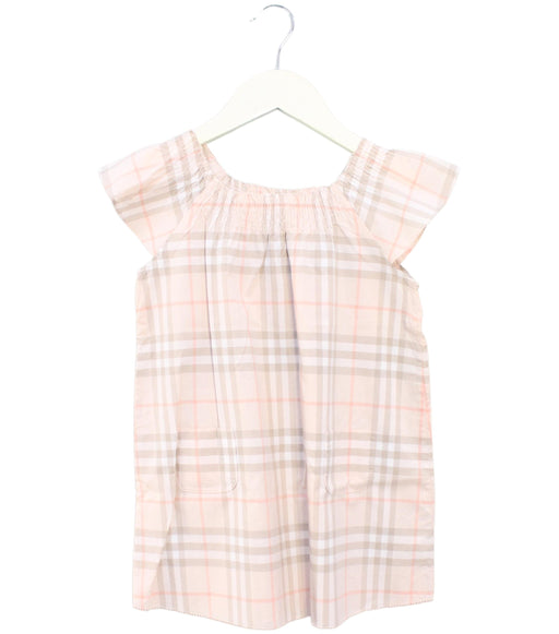 A Peach Sleeveless Dresses from Burberry in size 12-18M for girl. (Front View)