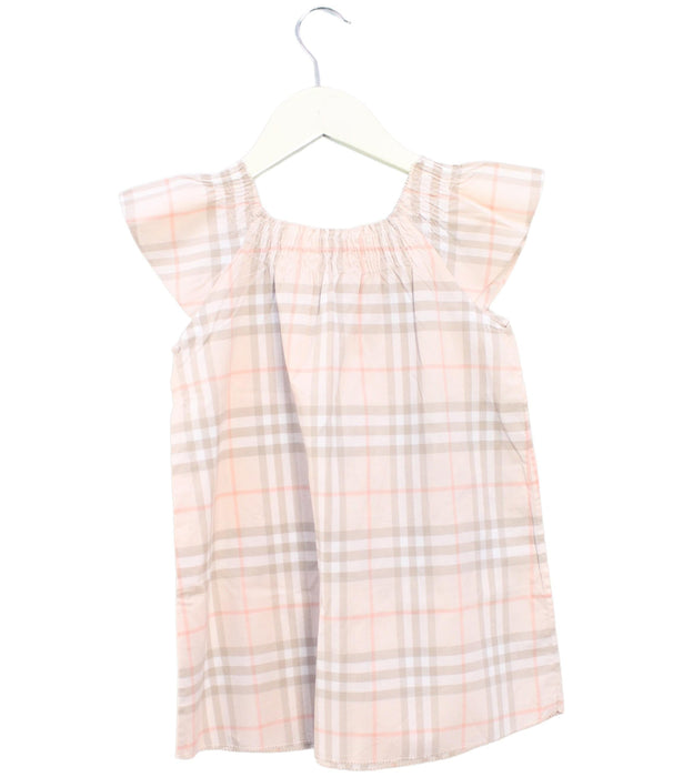 A Peach Sleeveless Dresses from Burberry in size 12-18M for girl. (Back View)