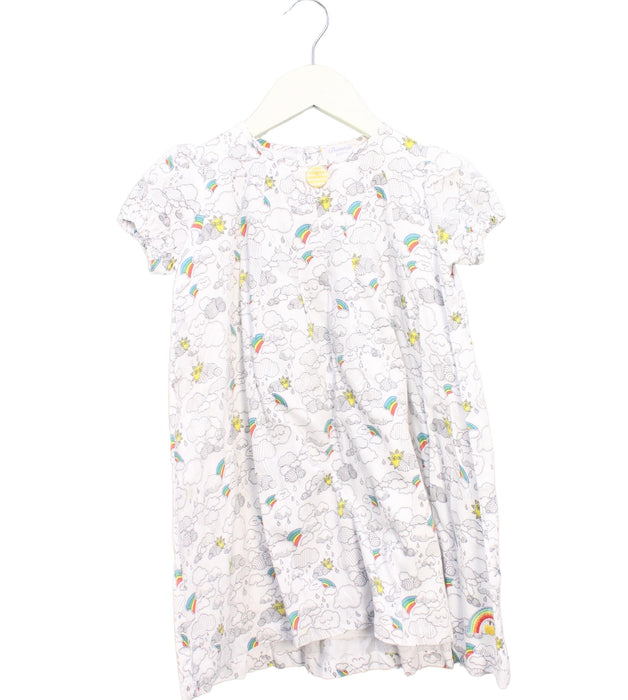 A White Short Sleeve Dresses from Bonnie Baby in size 2T for girl. (Front View)
