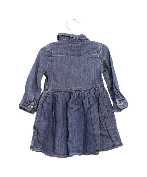 A Blue Long Sleeve Dresses from Ralph Lauren in size 6-12M for girl. (Back View)