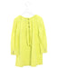 A Yellow Long Sleeve Dresses from Velveteen in size 6T for girl. (Back View)