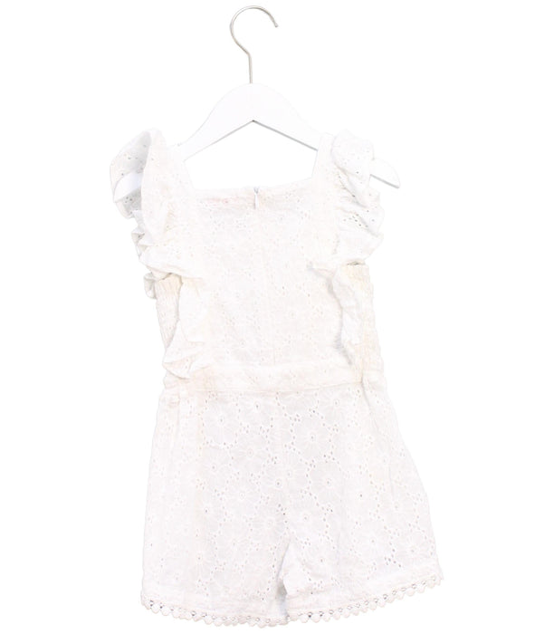 A White Sleeveless Rompers from Coco and Ginger in size 6T for girl. (Back View)