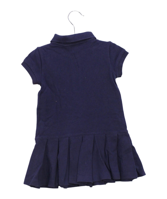 A Navy Short Sleeve Dresses from Ralph Lauren in size 12-18M for girl. (Back View)