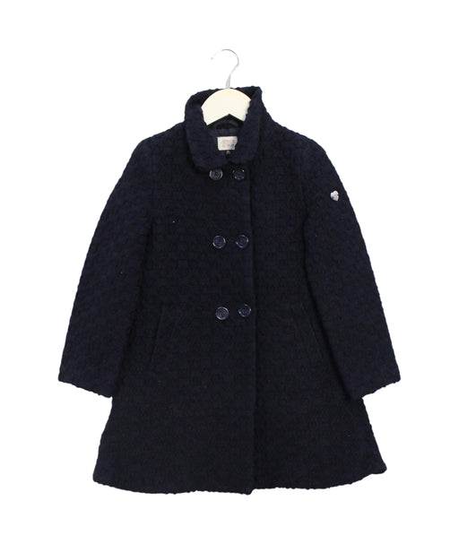 A Navy Coats from Armani in size 6T for girl. (Front View)