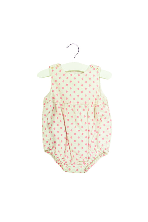 A White Rompers from Jacadi in size 3-6M for girl. (Front View)