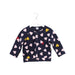 A Navy Puffer/Quilted Jackets from Petit Bateau in size 3T for girl. (Front View)