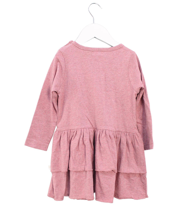 A Pink Long Sleeve Dresses from Jamie Kay in size 2T for girl. (Back View)