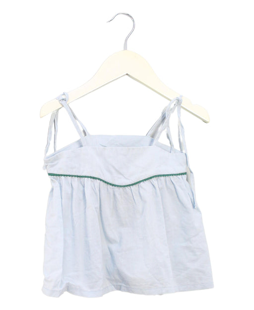 A Blue Sleeveless Tops from Excuse My French in size 2T for girl. (Front View)