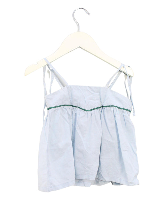 A Blue Sleeveless Tops from Excuse My French in size 2T for girl. (Back View)