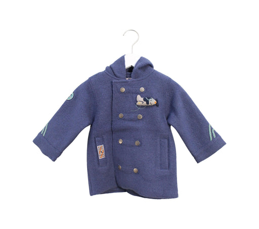A Blue Coats from DPAM in size 12-18M for boy. (Front View)