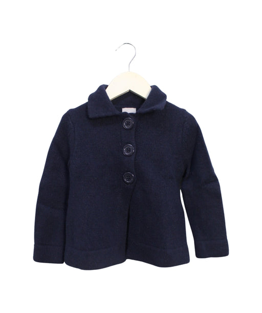 A Navy Cardigans from Cyrillus in size 4T for girl. (Front View)