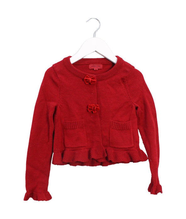 A Red Knit Sweaters from Nicholas & Bears in size 4T for girl. (Front View)