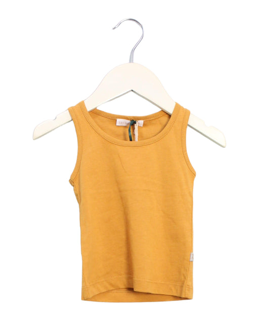 A Yellow Sleeveless Tops from Les Enfantines in size 6-12M for boy. (Front View)