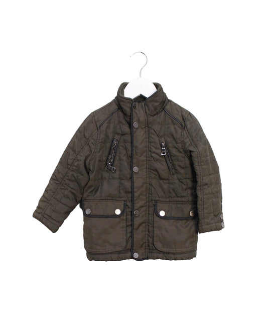 A Green Puffer/Quilted Jackets from Urban Republic in size 18-24M for boy. (Front View)