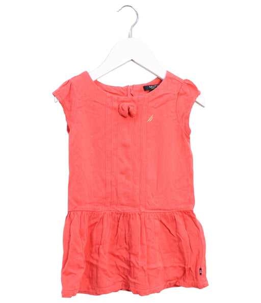 A Red Sleeveless Tops from Nautica in size 2T for girl. (Front View)