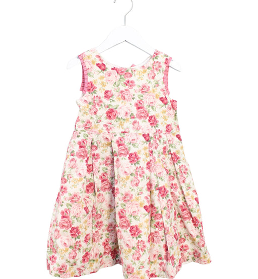 A Pink Sleeveless Dresses from Mides in size 5T for girl. (Front View)