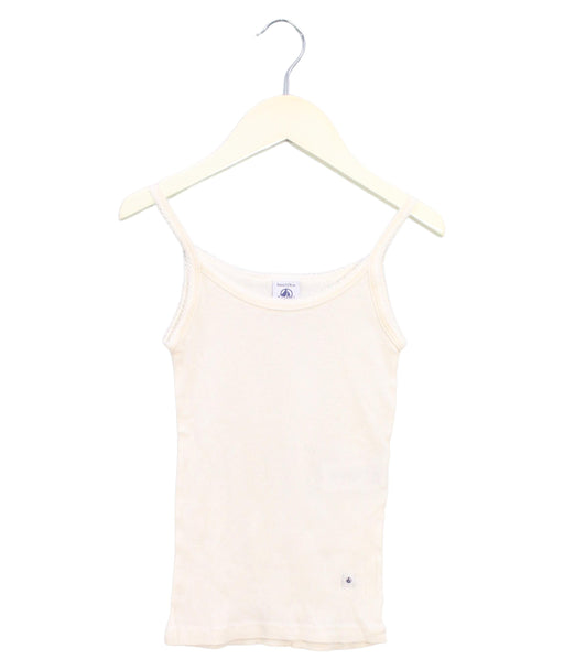 A Ivory Sleeveless Tops from Petit Bateau in size 8Y for girl. (Front View)