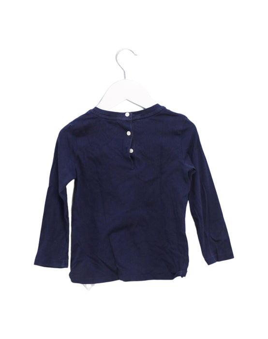 A Navy Long Sleeve Tops from Polo Ralph Lauren in size 18-24M for girl. (Back View)