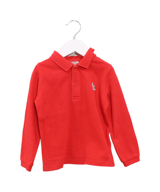 A Red Long Sleeve Polos from Paul Smith in size 3T for boy. (Front View)