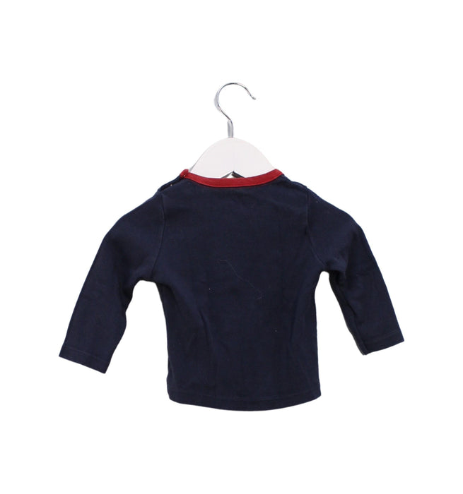 A Navy Long Sleeve Tops from Petit Bateau in size 3-6M for boy. (Back View)