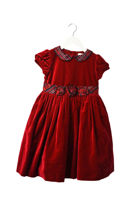 A Red Short Sleeve Dresses from Janie & Jack in size 3T for girl. (Front View)